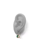 Earrings Emerald Original Vintage 14K Rose Gold Vintage vec142r